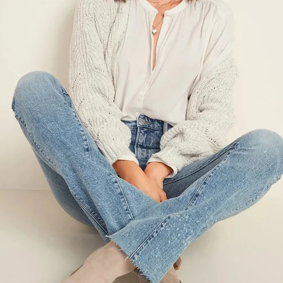 Old Navy Light Blue Flare Jeans - Picture 2 of 12